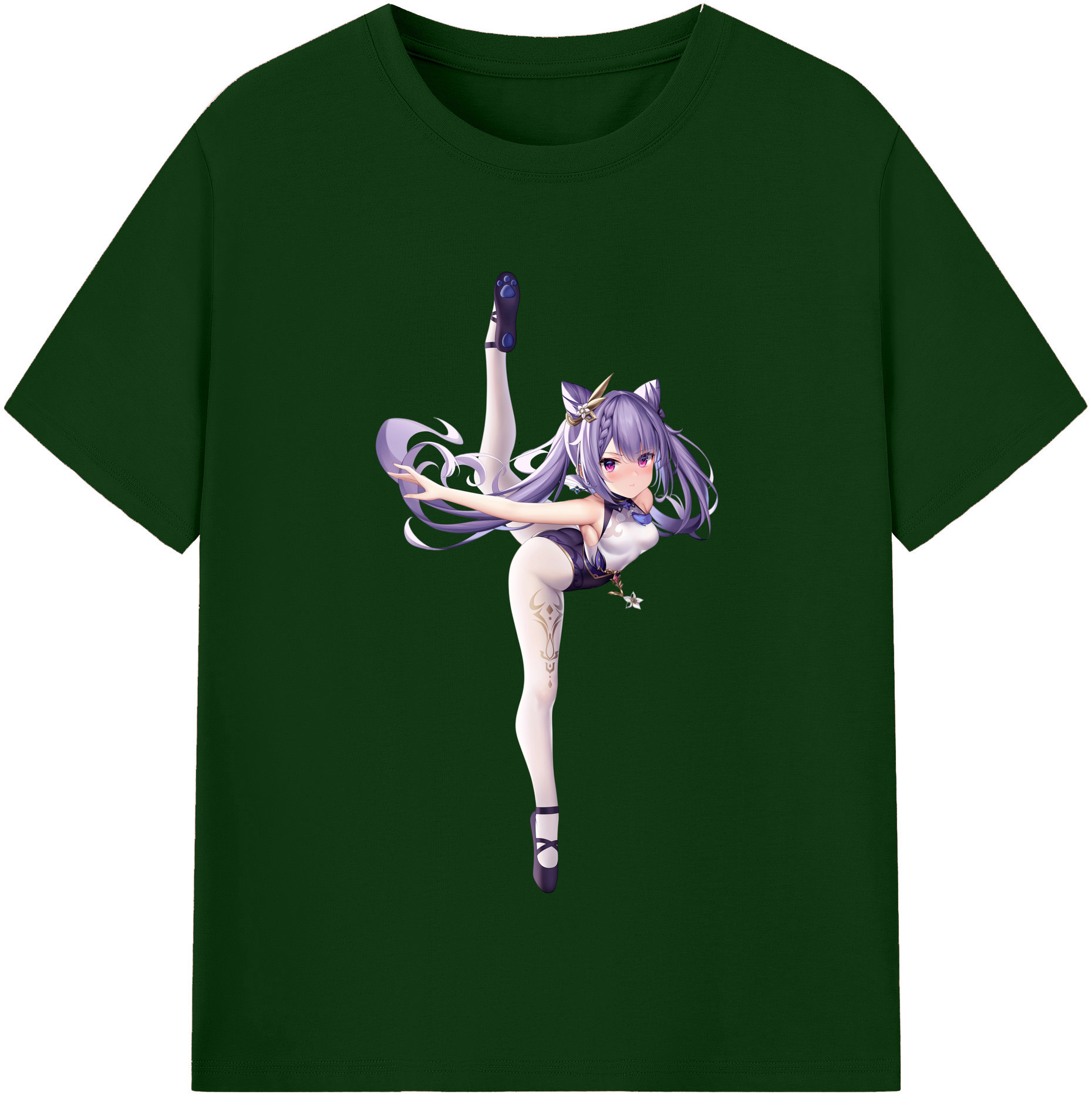 げんし神 刻晴 こくせい genshin Kokusei 綿100％半袖Tシャツ（フロントプリント）